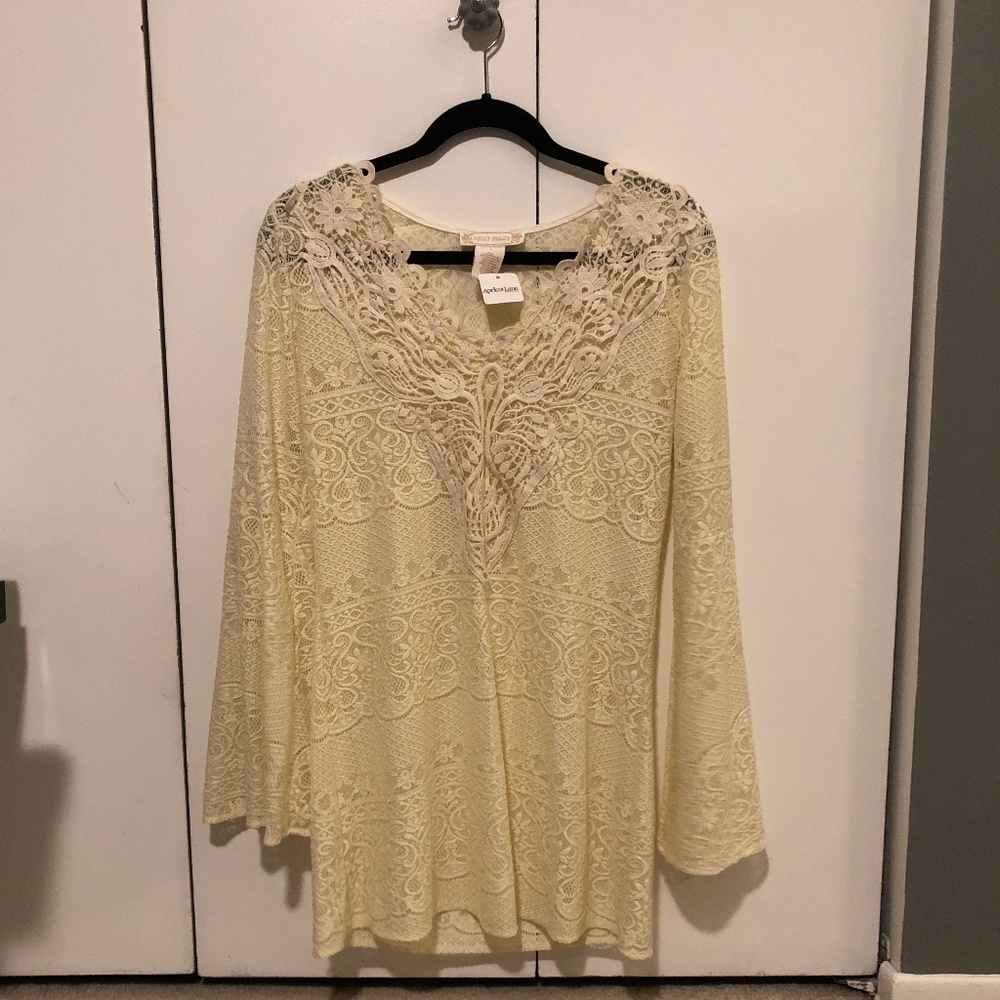 Cute Light Cream Lace Tunic (or short dress)!